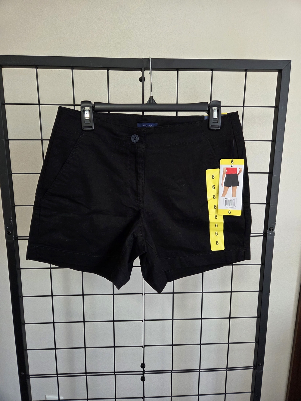 Nautica Women's Shorts, Black, Size 6, New